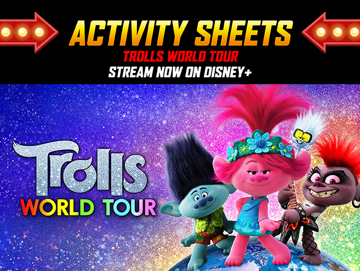Trolls World Tour Activity Sheets